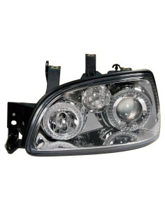 Coppia fanali anteriori Angel-Eyes - compatibile per  Renault Clio (3/96-3/98) - Cromo