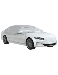 Mezza Copertura Auto con Ganci Argento L 2