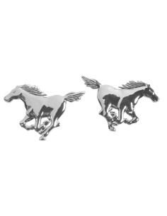 Emblema 3D cromato - 2 Horses