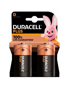 Duracell Plus 100, torcia “D”, 2 pz