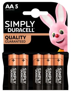 Duracell Simply, Stilo "AA", 5 pz