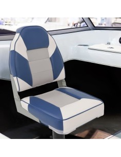 Set Sedile da Barca Pieghevole 4 pz con Schienale Alto