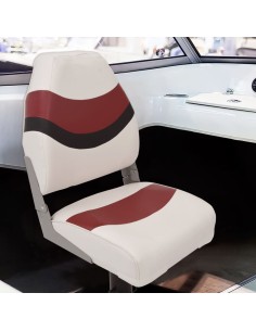 Set Sedile da Barca Pieghevole 2pz con Schienale Alto