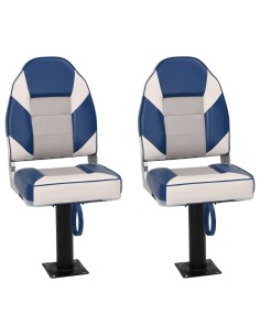 Set Sedile da Barca Pieghevole 4 pz con Schienale Alto 2