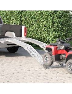 Ramp di Carico 2 pcs Argento 222 x 28 x 5 cm Alluminio