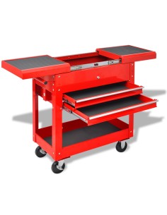 Carrello per Attrezzi Rosso 70.5 x 37 x 71 cm Acciaio