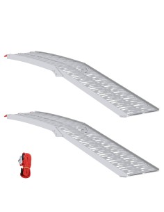 Ramp di Carico 2 pcs Argento 222 x 28 x 5 cm Alluminio 2