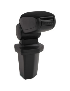 Bracciolo per Auto Nero 15x32x(40-52) cm in ABS