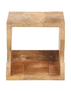 Supporto Bicicletta da Parete 35x25x25 cm in Legno Mango Grezzo