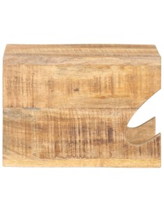 Supporto Bicicletta da Parete 35x25x25 cm in Legno Mango Grezzo 2