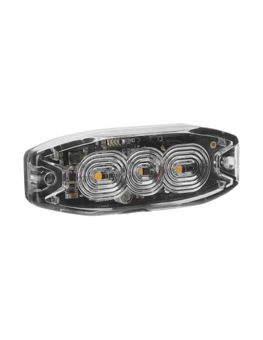 Luce di segnalazione multifunzione a 3 Led, 9/32V - 80x29 mm - Arancio