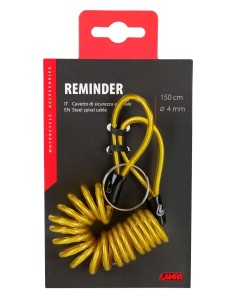 Reminder, cavetto di sicurezza a spirale - Giallo 2
