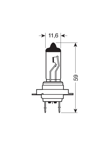 24V Lampada alogena Blu-Xe - H7 - 70W - PX26d - 2 pz  - Scatola