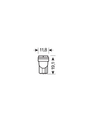 24/28V Hyper-Led 6 - 2 SMD x 3 chips - (T10) - W2,1x9,5d - 2 pz  - D/Blister - Bianco - Doppia polarità
