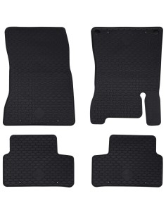 Tappetino per Auto 4 pcs Nero Gomma