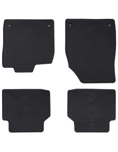 Tappetino per Auto 4 pcs Nero Gomma