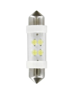 24V Led Series - 4 Led - 11x38 mm - SV8,5-8 - 2 pz  - Scatola - Bianco