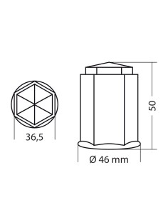Set 10 copribulloni in ABS - Ø 33 mm - Cromo 2
