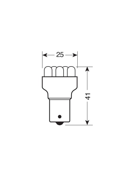 24V Lampada Multi-Led 5 Led - (R10W) - BA15s - 1 pz  - Scatola - Bianco