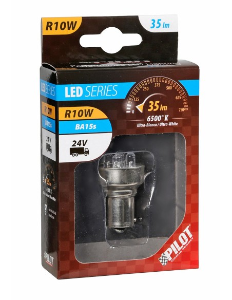 24V Lampada Multi-Led 5 Led - (R10W) - BA15s - 1 pz  - Scatola - Bianco