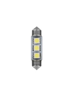 24/28V Led Series - 3 SMD x 3 chips - 10x39 mm - SV8,5-8 - 20 pz  - Scatola - Bianco - Doppia polarità
