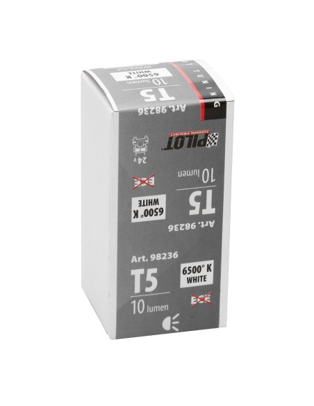 24/28V Hyper-Led 3 - 1 SMD x 3 chips - (T5) - W2x4,6d - 20 pz  - Scatola - Bianco