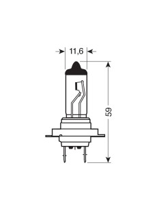 24V Lampada alogena Blu-Xe - (H7) - 100W - PX26d - 1 pz  - Scatola 2