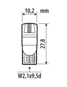 24V Pro-User Series - (T10) - W2,1x9,5d - 2 pz  - Scatola - Bianco - Doppia polarità - Resistenza incorporata 2