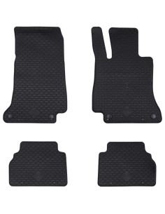Tappetino per Auto 4 pcs Nero Gomma