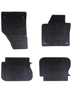 Tappetino per Auto 4 pcs Nero Gomma