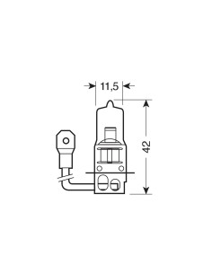 24V Lampada alogena - H3 - 70W - PK22s - 1 pz  - Scatola 2