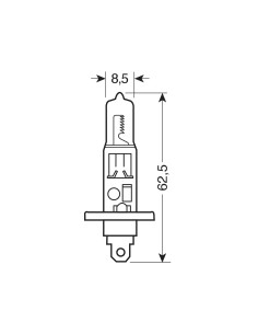 24V Lampada alogena Xenon Blue +50% luce - H1 - 70W - P14,5s - 2 pz  - Scatola 2