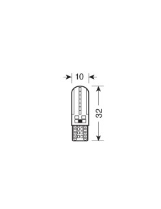 24V Mega-Led 24 - 2 SMD x 12 chip - (T10) - W2,1x9,5d - 2 pz  - Scatola - Bianco 2