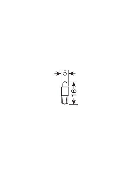 24V Kit Lampade cruscotto Led 1 Led - (T3) - W2x4,6d - 5 pz  - D/Blister - Blu