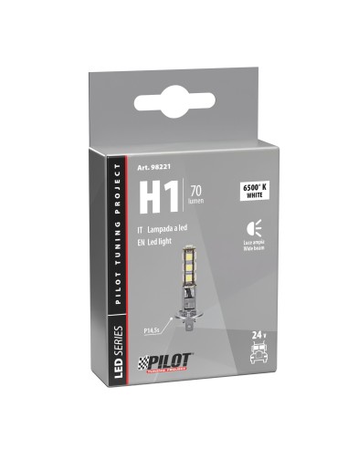 24V Hyper-Led 39 - 13 SMD x 3 chips - (H1) - P14,5s - 1 pz  - Scatola - Bianco