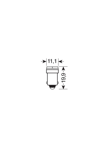 24V Led Series - 2 SMD x 3 chips - (T4W) - BA9s - 2 pz  - D/Blister - Bianco - Doppia polarità