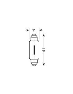 24V Original Line - 11x41 mm - 5W - SV8,5-8 - 1 pz  - Sfuso 2