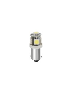 24V Led Series - 5 SMD x 3 chips - (T4W) - BA9s - 20 pz  - Busta - Bianco - Doppia polarità