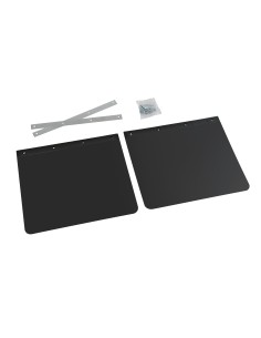 Coppia paraspruzzi camion in PVC nero - 45x35 cm