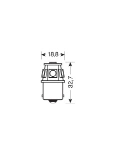 24V Led Series - 6 SMD x 1 chip - (R5W) - BA15s - 20 pz  - Scatola - Rosso - Doppia polarità 2