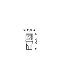 24V Hyper-Led 15 - 5 SMD x 3 chips - (T10) - W2,1x9,5d - 2 pz  - Scatola - Arancio - Doppia polarità 2