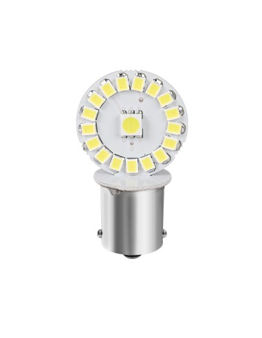 24V Led Series - 34 SMD x 3 chips - (P21W) - BA15s - 2 pz  - Scatola - Bianco