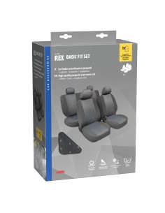 Rex Basic-Fit, set fodere coordinate in jacquard, universali - Antracite 2