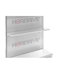 Ripiano argento per scaffali lineari forati argento - 122x31 cm 2
